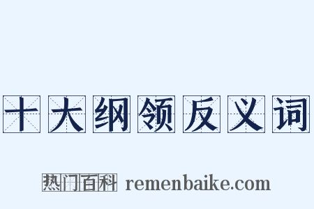 十大纲领反义词是什么意思的图片